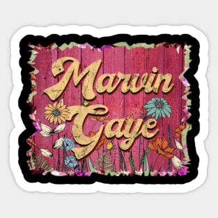 Classic Marvin Personalized Flowers Gaye Proud Name Sticker